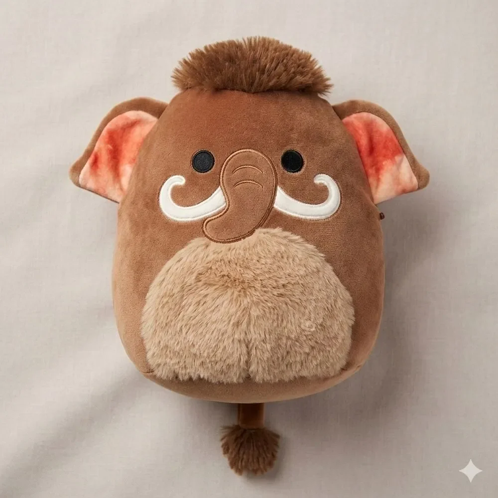 NWT Squishmallows Brown and Cream Mammoth Chienda